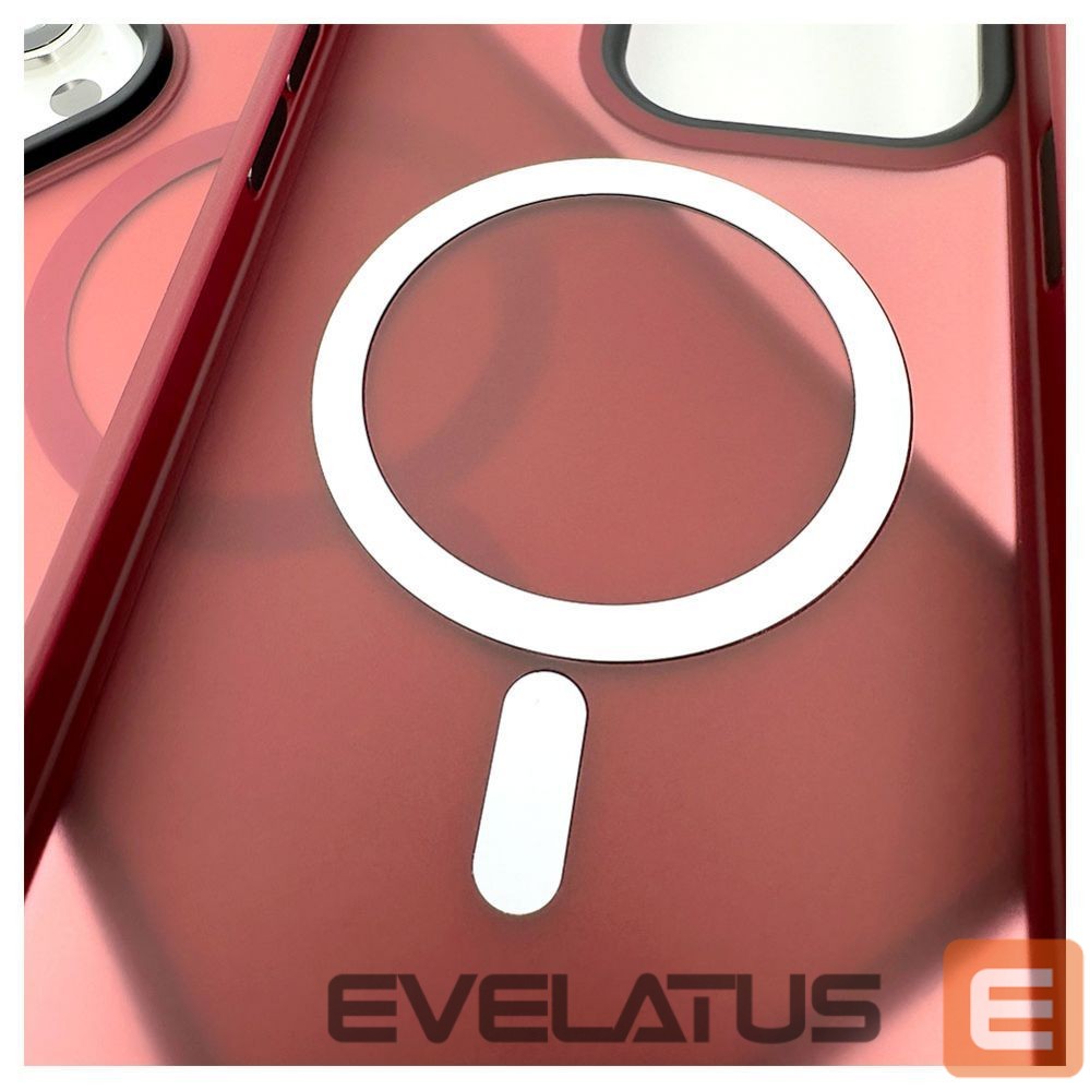 Back panel cover Evelatus Apple iPhone 15 Pro Hybird Case With Magsafe PC+TPU Plum