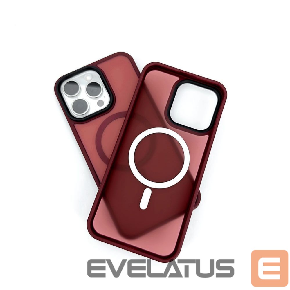 Back panel cover Evelatus Apple iPhone 15 Pro Hybird Case With Magsafe PC+TPU Plum