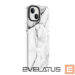 Back panel cover Evelatus Apple iPhone 15 PC+TPU With MagSafe Customized Print Marble White