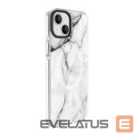Back panel cover Evelatus Apple iPhone 15 Plus PC+TPU With MagSafe Customized Print Marble White