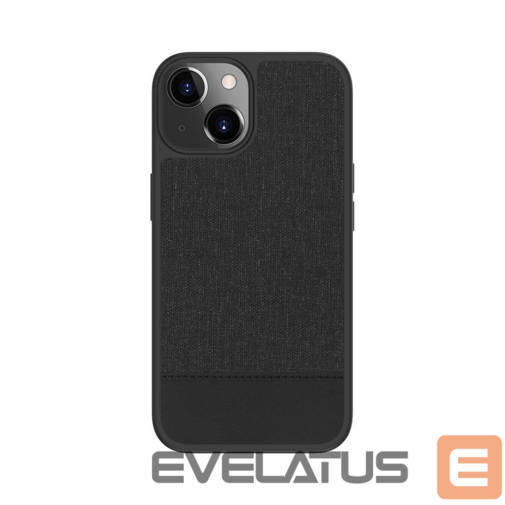 Back panel cover Evelatus Apple iPhone 15 Plactic Leather Magsafe Back Cover Black