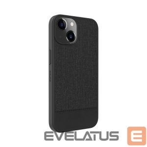 Back panel cover Evelatus Apple iPhone 15 Plus Plactic Leather Magsafe Back Cover Black