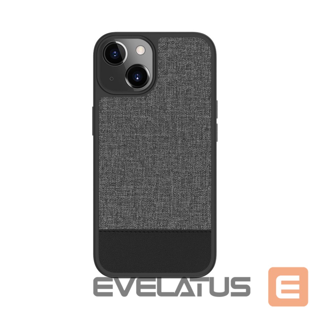 Back panel cover Evelatus Apple iPhone 15 Plus Plactic Leather Magsafe Back Cover Gray
