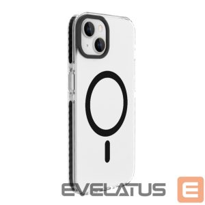 Back panel cover Evelatus Apple iPhone 15 Plus Clear Case PC+TPU With MagSafe Transparent Black