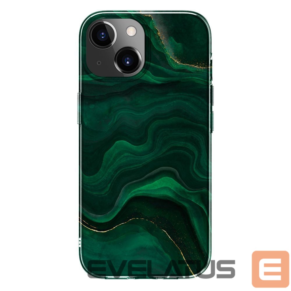 Back panel cover Evelatus Apple iPhone 15 PC Customized Print Design Marble Green