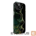 Back panel cover Evelatus Apple iPhone 15 PC Customized Print Design Marble Dark Green