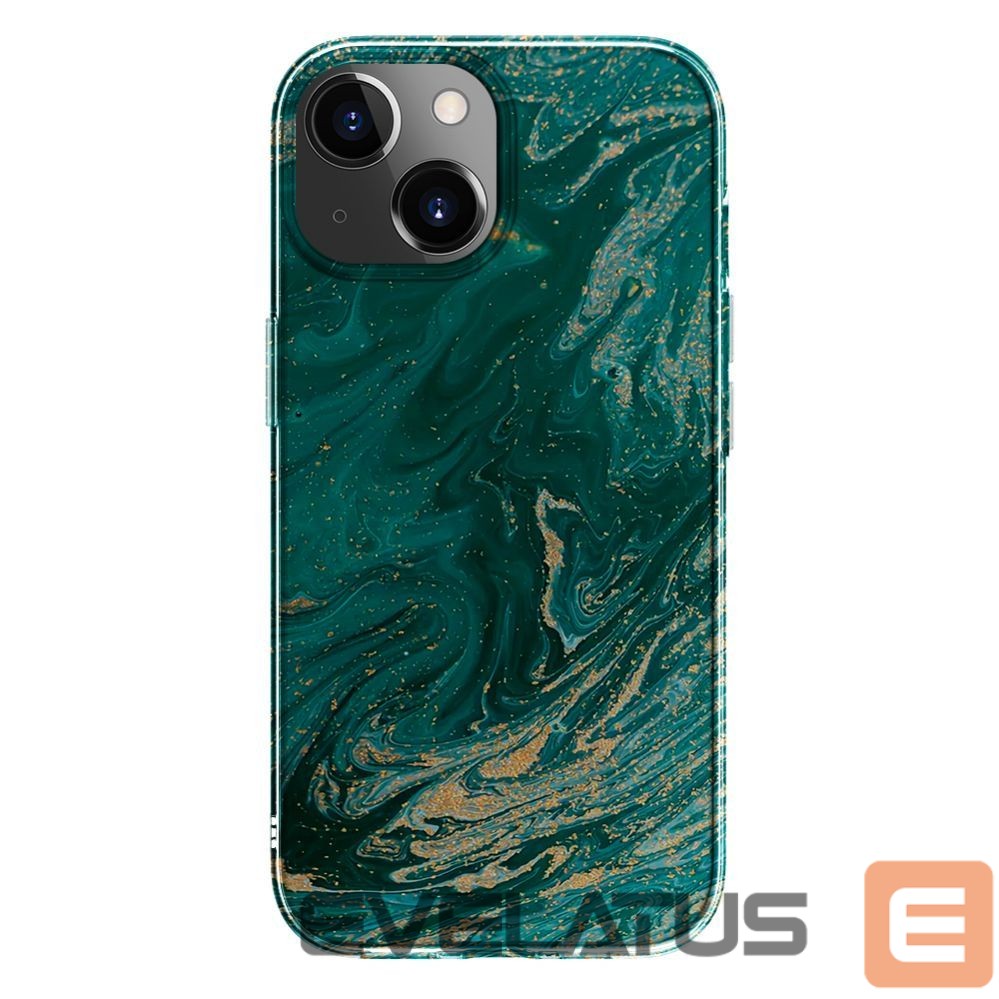 Back panel cover Evelatus Apple iPhone 15 PC Customized Print Design Marble Turquoise