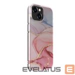 Back panel cover Evelatus Apple iPhone 15 Plus PC Customized Print Design Marble Pink