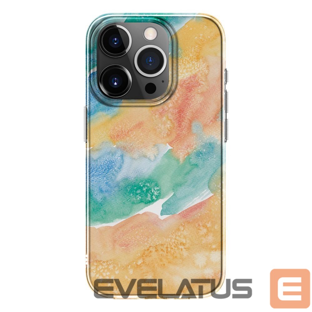 Back panel cover Evelatus Apple iPhone 15 Pro PC Customized Print Design Marble Gold
