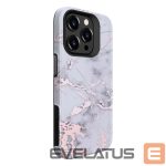 Back panel cover Evelatus Apple iPhone 15 Pro Armor case TPU+PC Customized Print Design Marble Silver