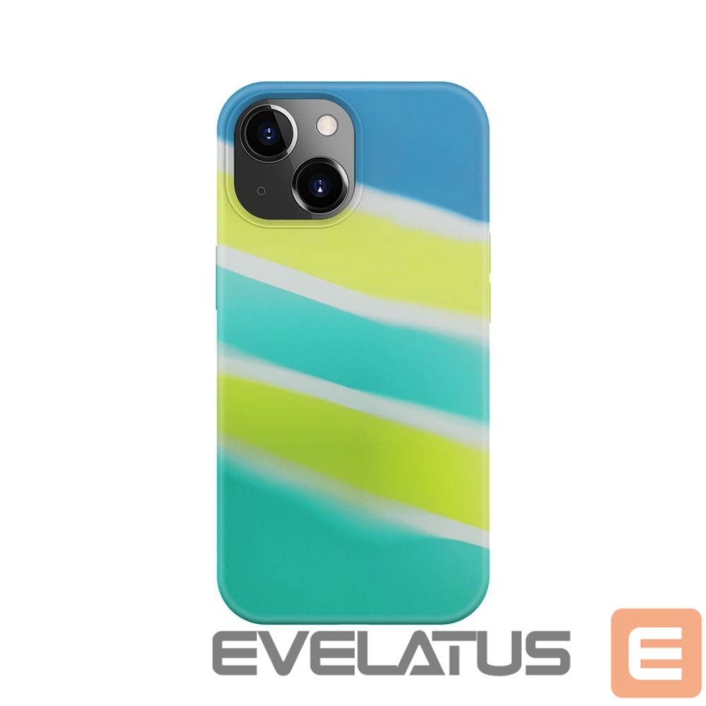 Back panel cover Evelatus Apple iPhone 15 Silicone case Multi-Colored Yellow Green