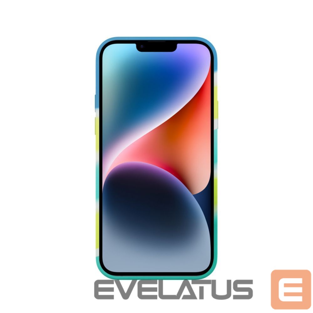 Back panel cover Evelatus Apple iPhone 15 Silicone case Multi-Colored Yellow Green
