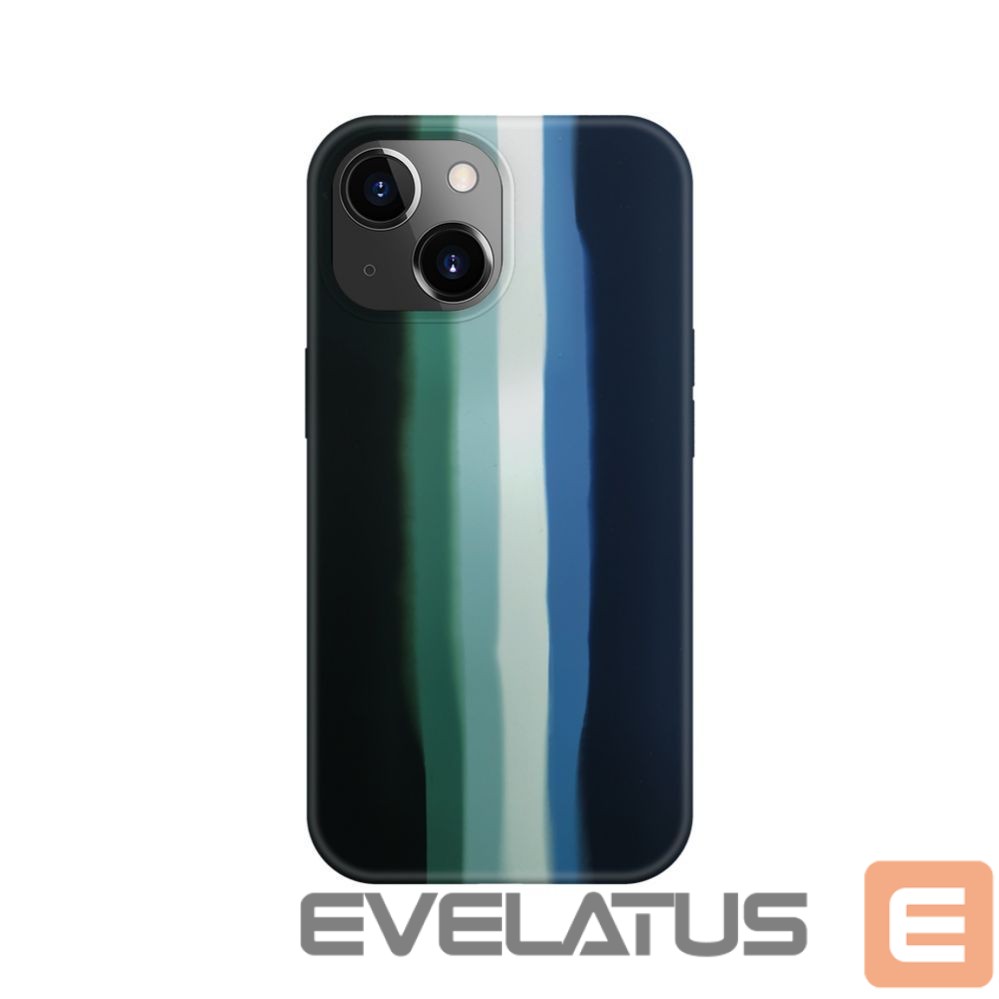 Back panel cover Evelatus Apple iPhone 15 Silicone case Multi-Colored Green