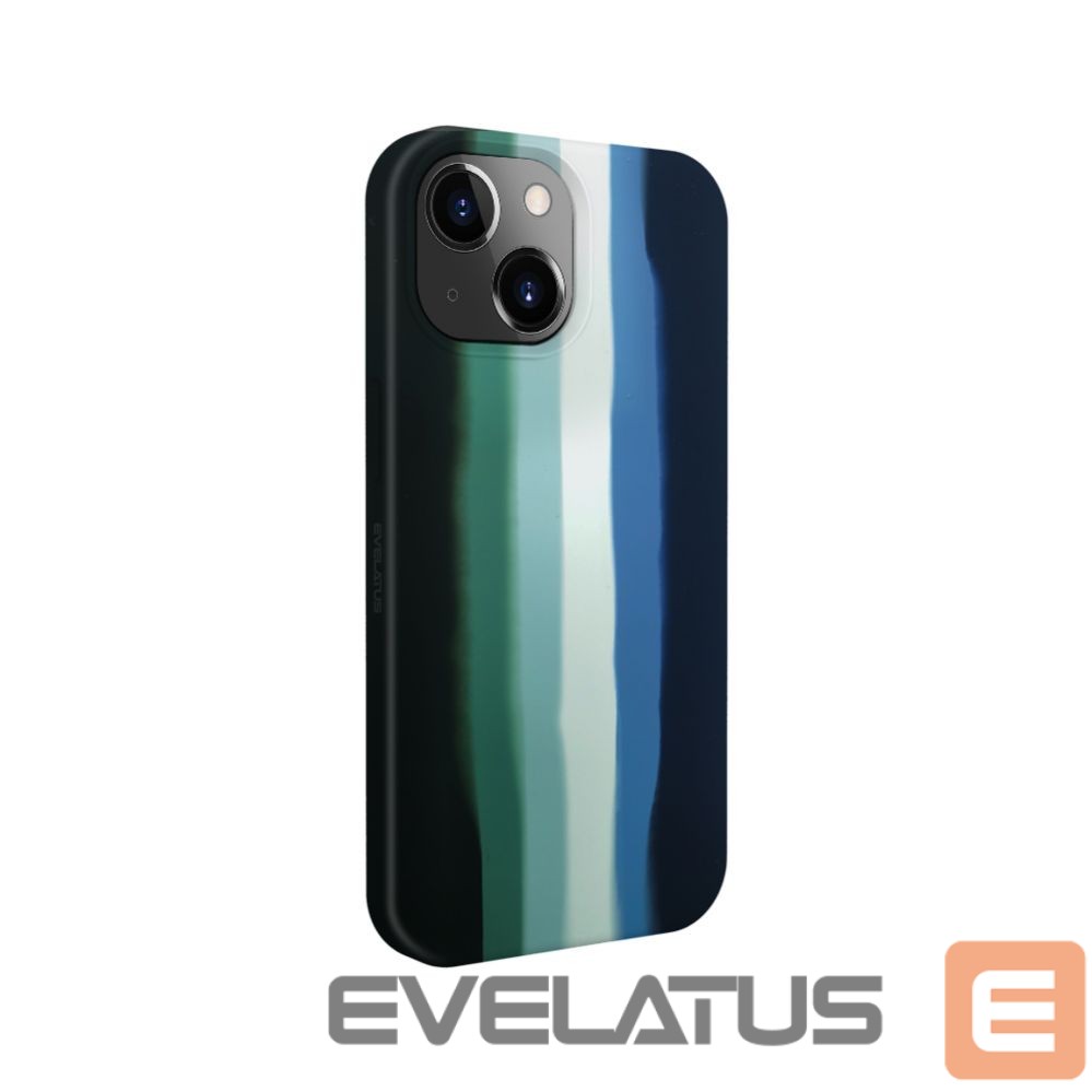 Back panel cover Evelatus Apple iPhone 15 Silicone case Multi-Colored Green