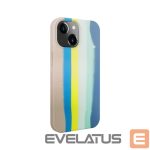 Back panel cover Evelatus Apple iPhone 15 Plus Silicone case Multi-Colored Blue Pink