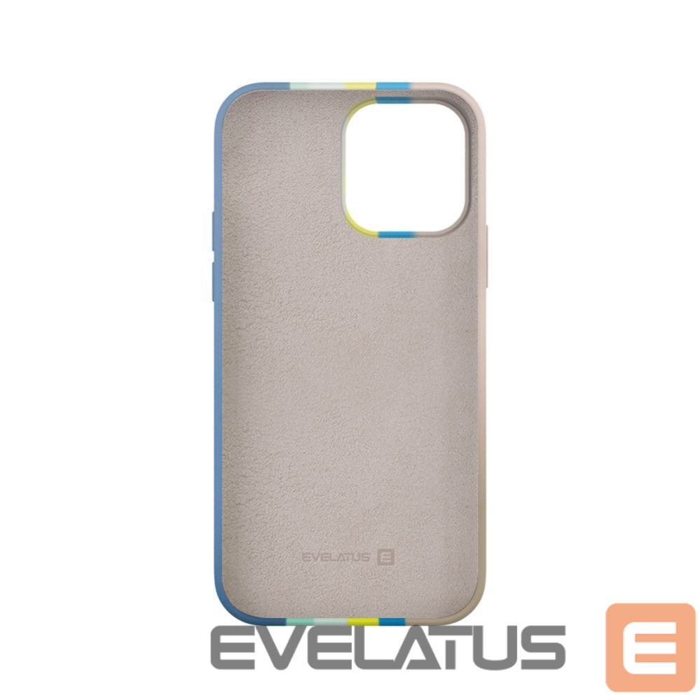 Back panel cover Evelatus Apple iPhone 15 Pro Silicone case Multi-Colored Blue Pink