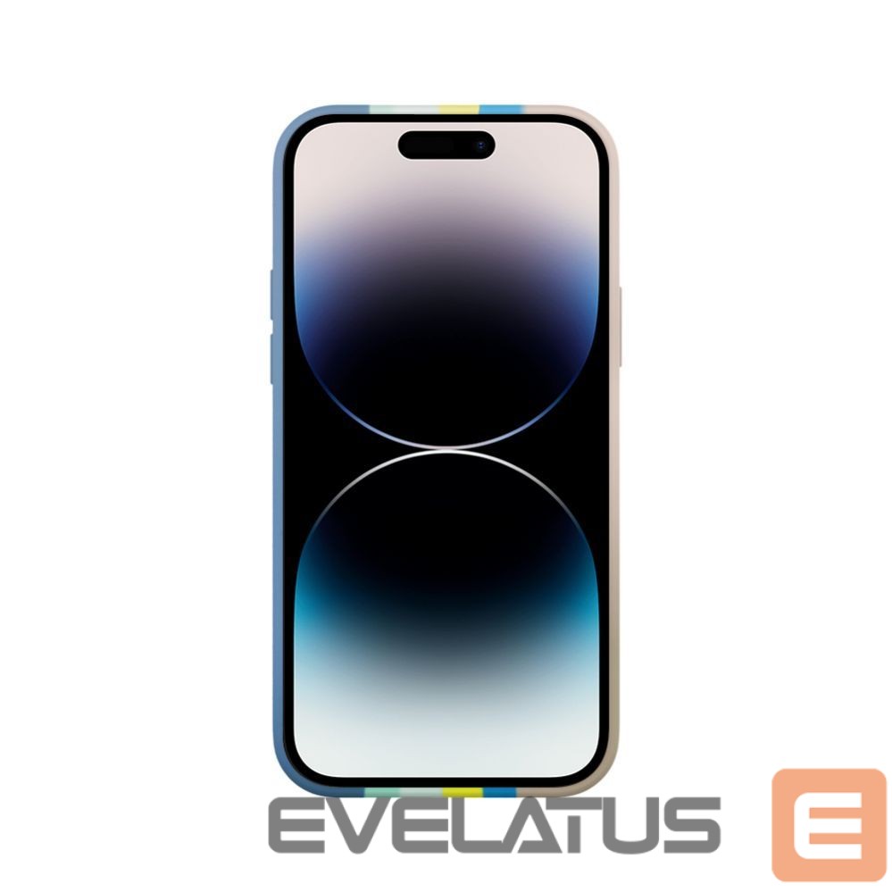 Back panel cover Evelatus Apple iPhone 15 Pro Silicone case Multi-Colored Blue Pink