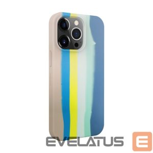 Back panel cover Evelatus Apple iPhone 15 Pro Silicone case Multi-Colored Blue Pink