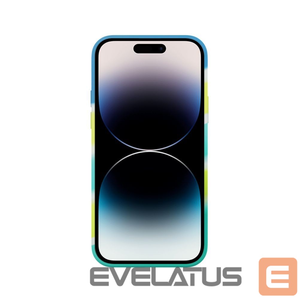 Back panel cover Evelatus Apple iPhone 15 Pro Max Silicone case Multi-Colored Yellow Green