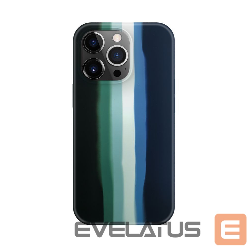 Back panel cover Evelatus Apple iPhone 15 Pro Max Silicone case Multi-Colored Green