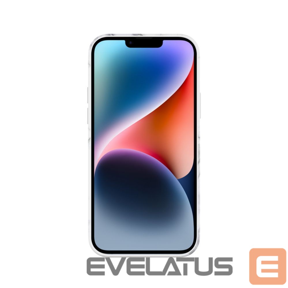 Back panel cover Evelatus Apple iPhone 15 Premium Silicone case Customized Print White