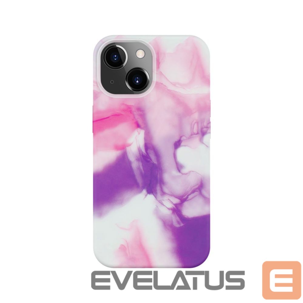 Back panel cover Evelatus Apple iPhone 15 Premium Silicone case Customized Print Purple