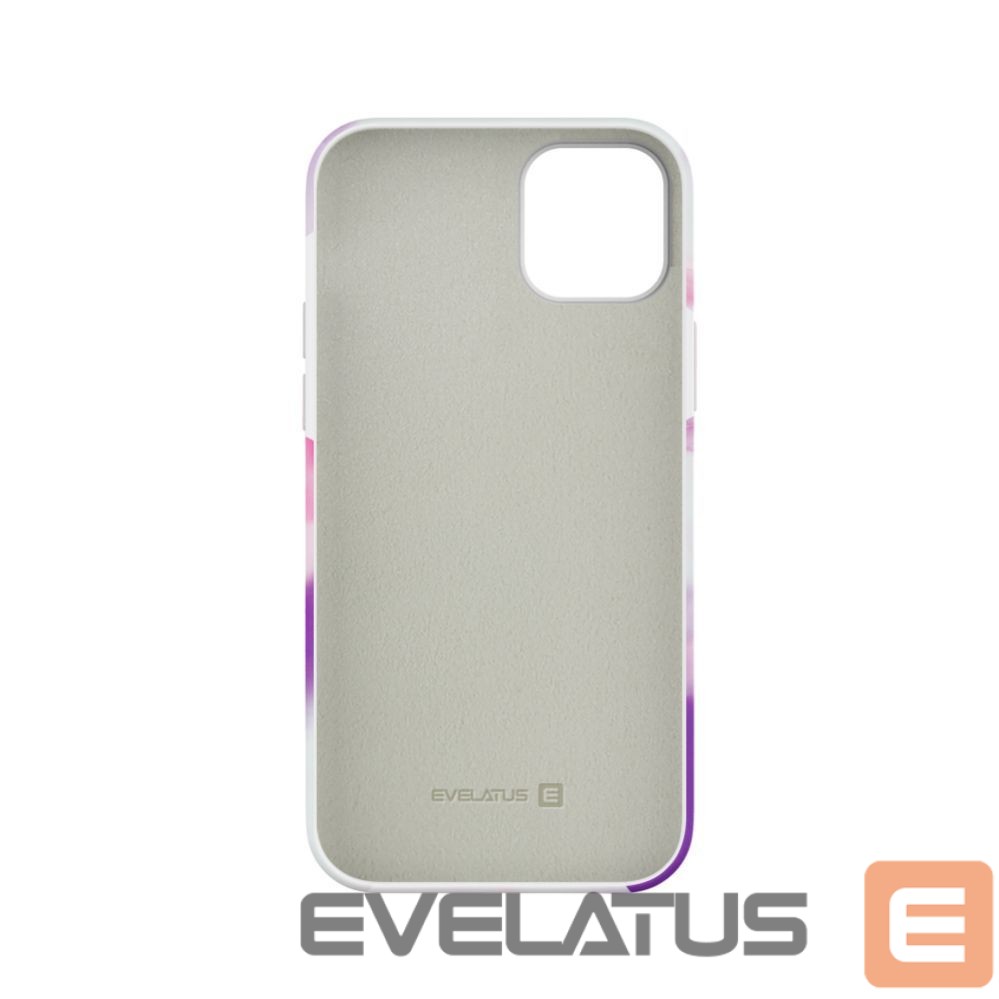 Back panel cover Evelatus Apple iPhone 15 Premium Silicone case Customized Print Purple