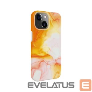 Back panel cover Evelatus Apple iPhone 15 Premium Silicone case Customized Print Orange