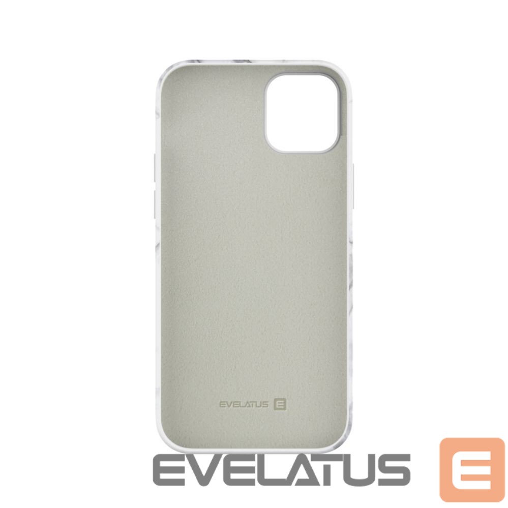 Back panel cover Evelatus Apple iPhone 15 Plus Premium Silicone case Customized Print White