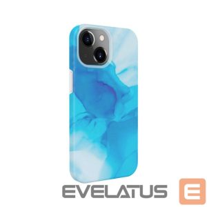 Back panel cover Evelatus Apple iPhone 15 Plus Premium Silicone case Customized Print Blue