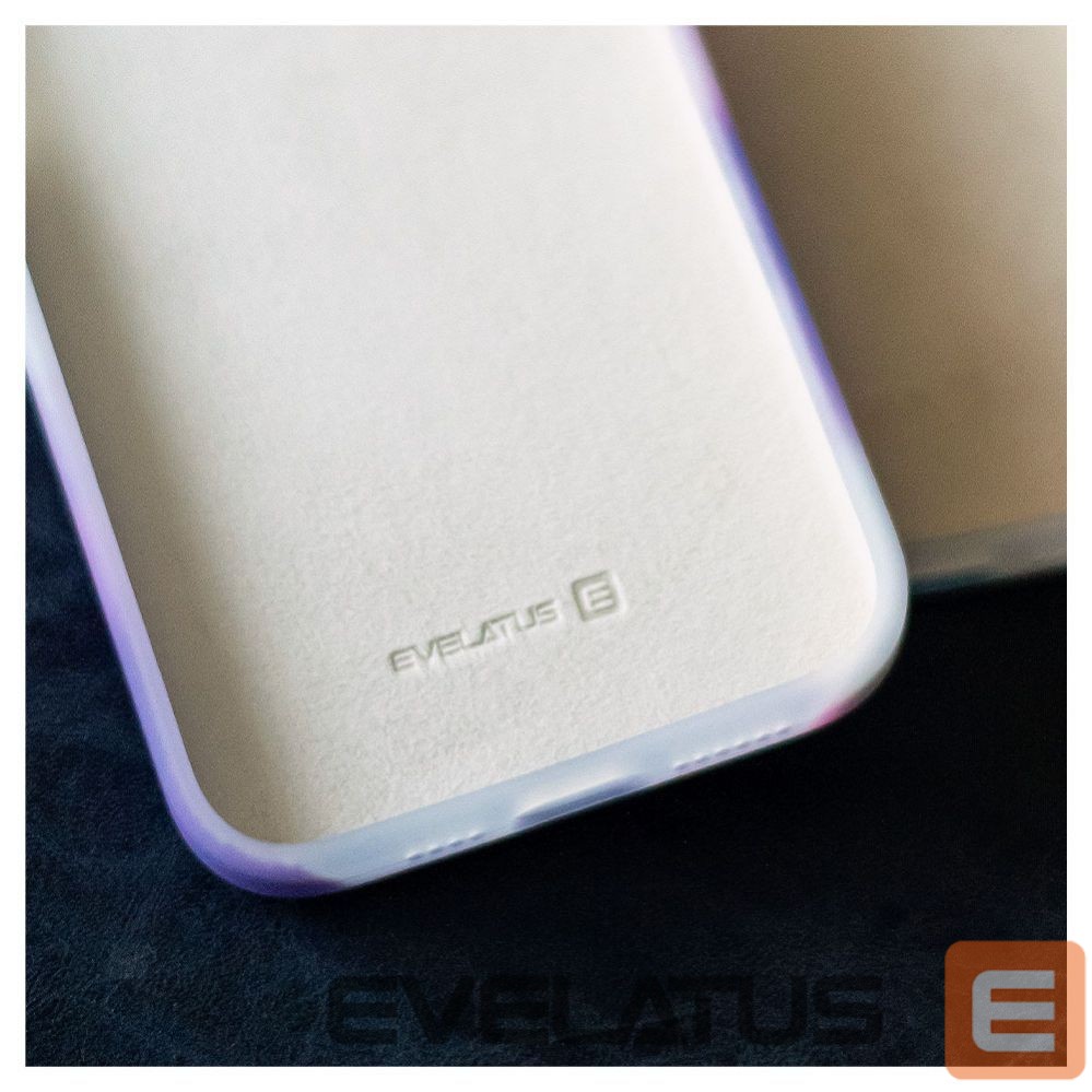 Back panel cover Evelatus Apple iPhone 15 Pro Max Premium Silicone case Customized Print Purple