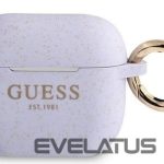 Headphone case Guess Apple AirPods 3 cover Silicone Glitter Purple