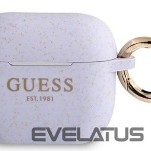 Headphone case Guess Apple AirPods 3 cover Silicone Glitter Purple