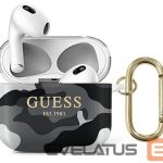 Headphone case Guess Apple AirPods 3 cover Camo Collection Black White