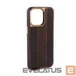 Back panel cover iLike Apple iPhone 13 Leather Case Customized Brown
