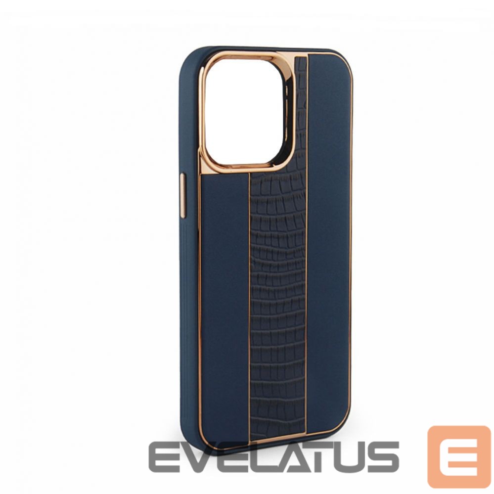 Back panel cover iLike Apple iPhone 14 Leather Case Customized Midnight Blue