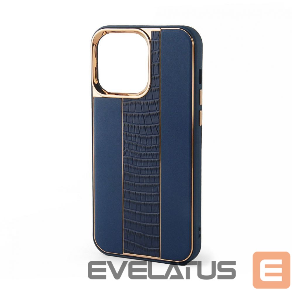 Back panel cover iLike Apple iPhone 14 Leather Case Customized Midnight Blue