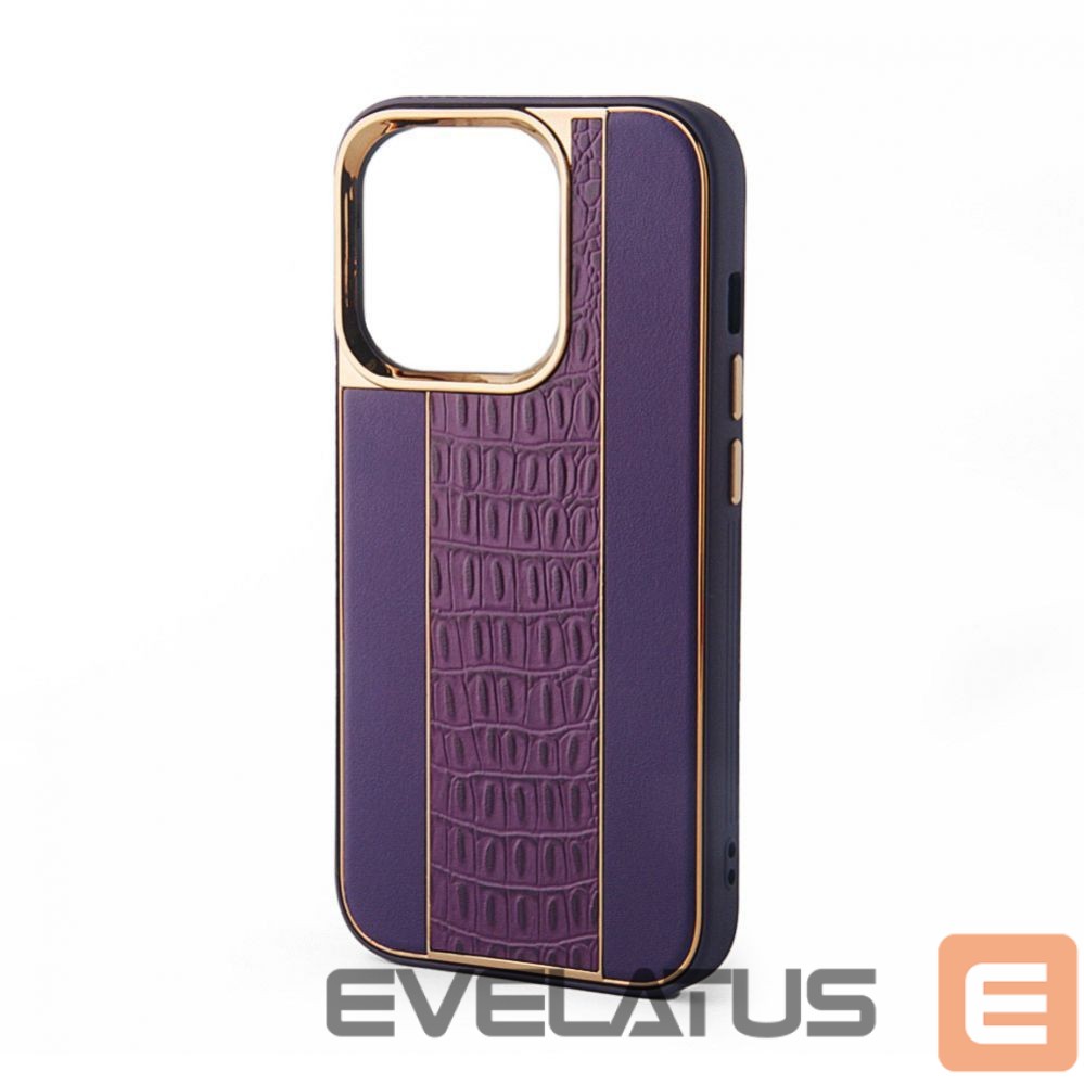 Back panel cover iLike Apple iPhone 15 Leather Case Customized Plum