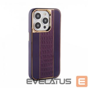 Back panel cover iLike Apple iPhone 15 Pro Leather Case Customized Plum