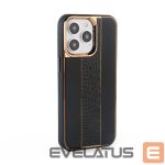 Back panel cover iLike Apple iPhone 15 Pro Max Leather Case Customized Black
