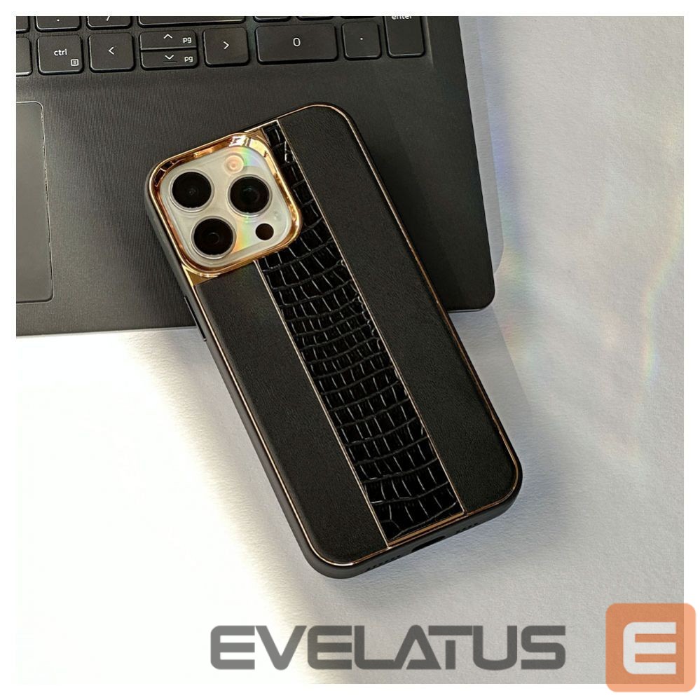 Back panel cover iLike Apple iPhone 15 Pro Max Leather Case Customized Black