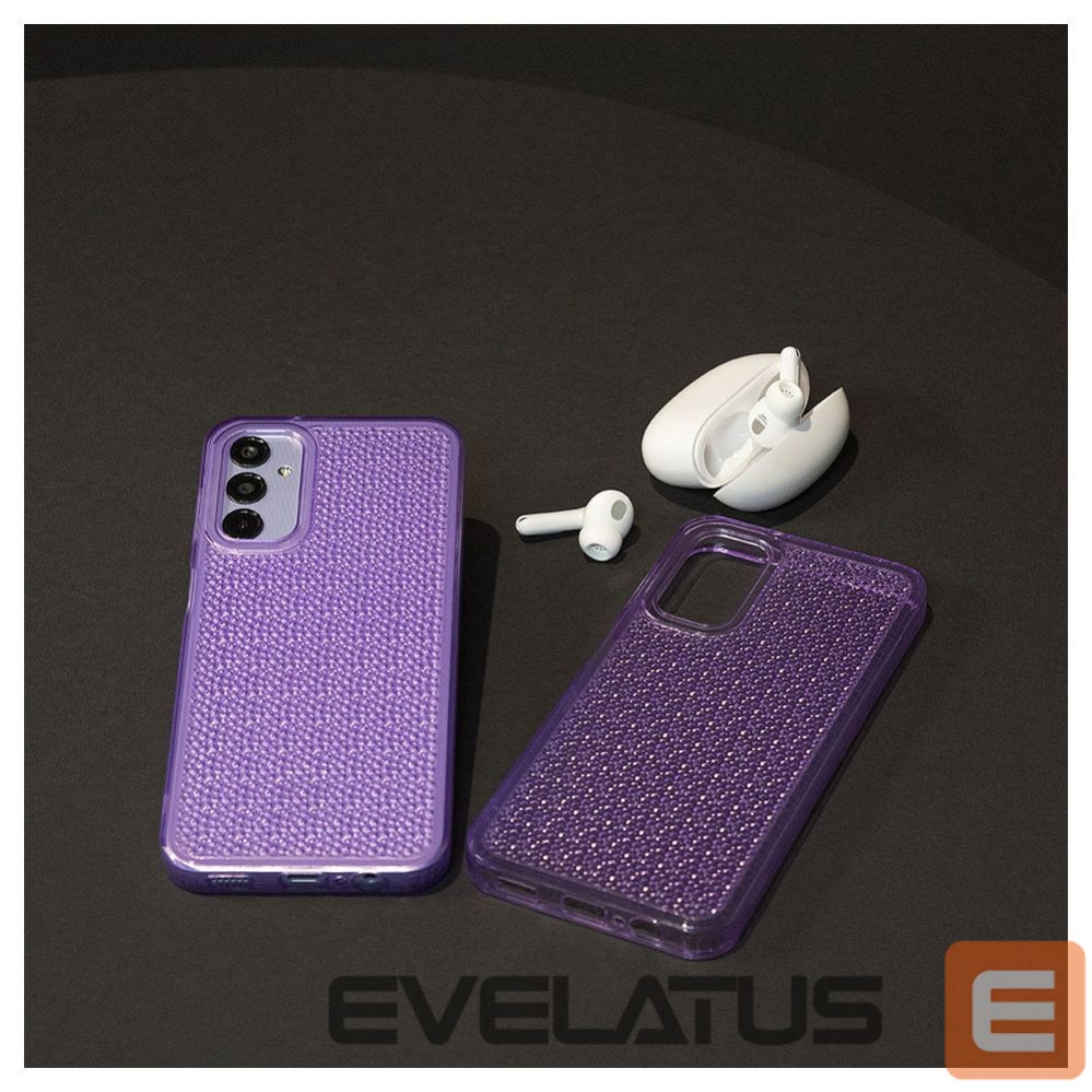 Back panel cover iLike Samsung Galaxy A14 5G Silicone case Shine Transparent Violet