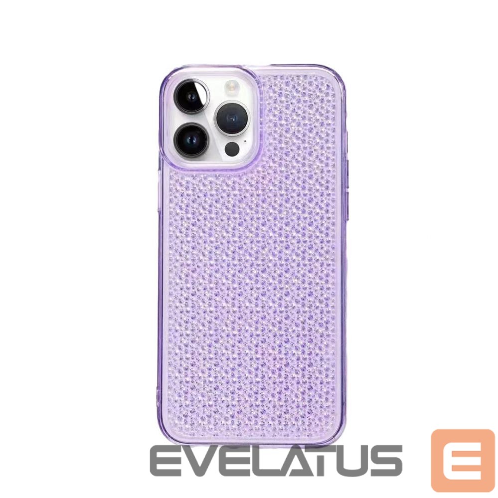 Back panel cover iLike Apple iPhone 14 Pro Silicone case Shine Transparent Violet