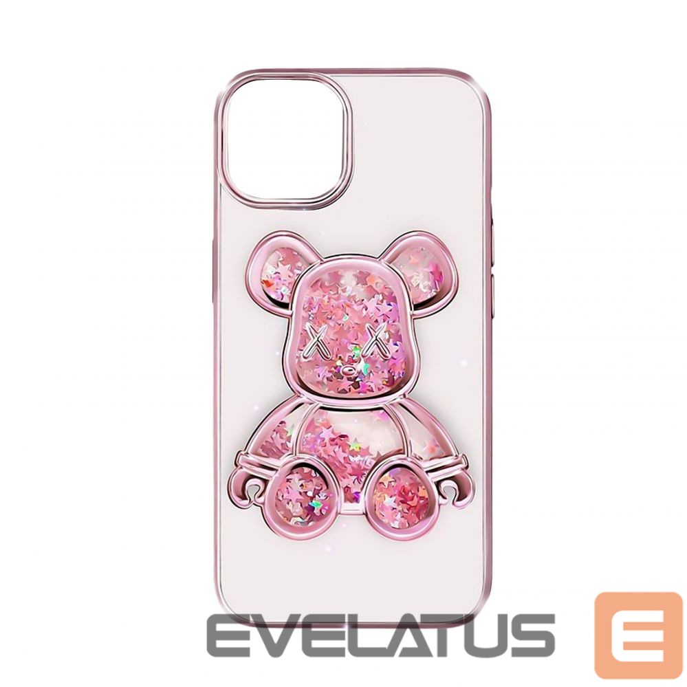 Back panel cover iLike Apple iPhone 14 Silicone Case Print Desire Bear Pink