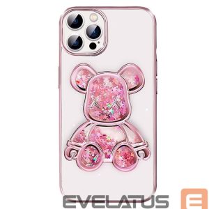 Back panel cover iLike Apple iPhone 15 Pro Silicone Case Print Desire Bear Pink