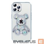 Back panel cover iLike Apple iPhone 15 Pro Silicone Case Print Desire Bear Silver