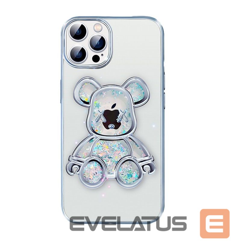 Back panel cover iLike Apple iPhone 15 Pro Silicone Case Print Desire Bear Silver