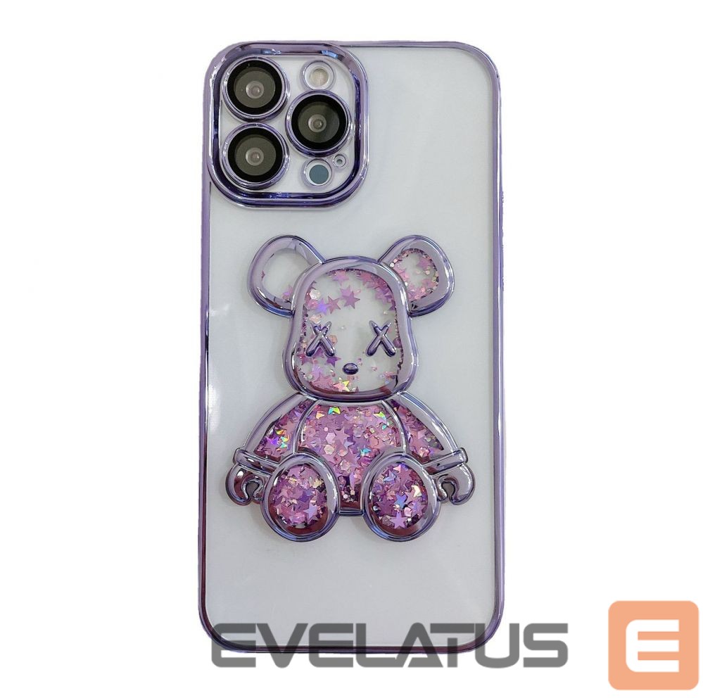 Back panel cover iLike Apple iPhone 15 Pro Silicone Case Print Desire Bear Purple