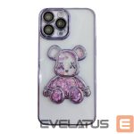 Back panel cover iLike Apple iPhone 15 Pro Max Silicone Case Print Desire Bear Purple