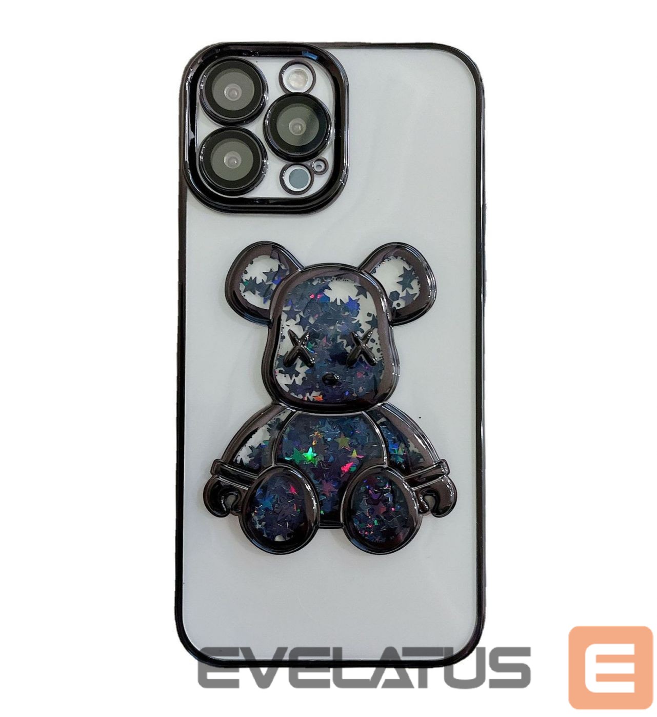 Back panel cover iLike Apple iPhone 15 Pro Max Silicone Case Print Desire Bear Black